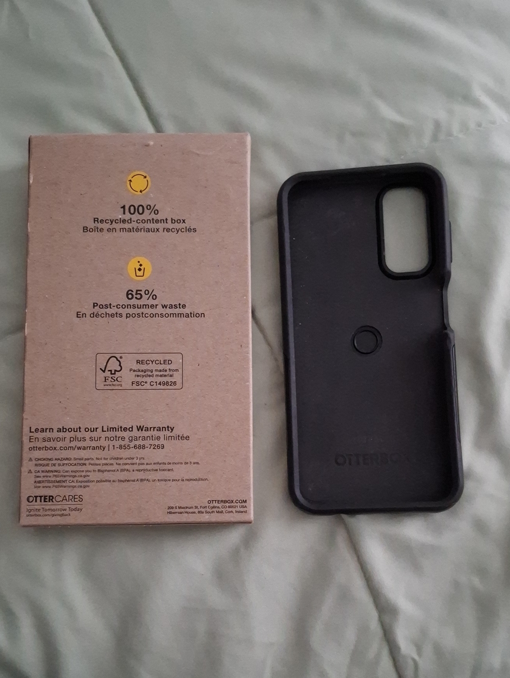 OtterBox Black Protective Phone Case with Camera Cutout